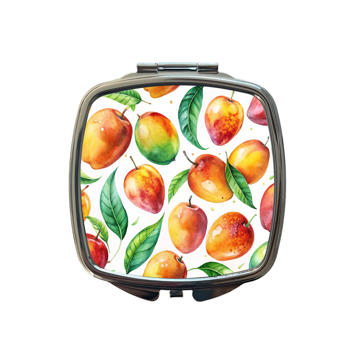 Mangos Fruit Watercolor Small Travel Purse Handbag Pocket Makeup Compact Mirror