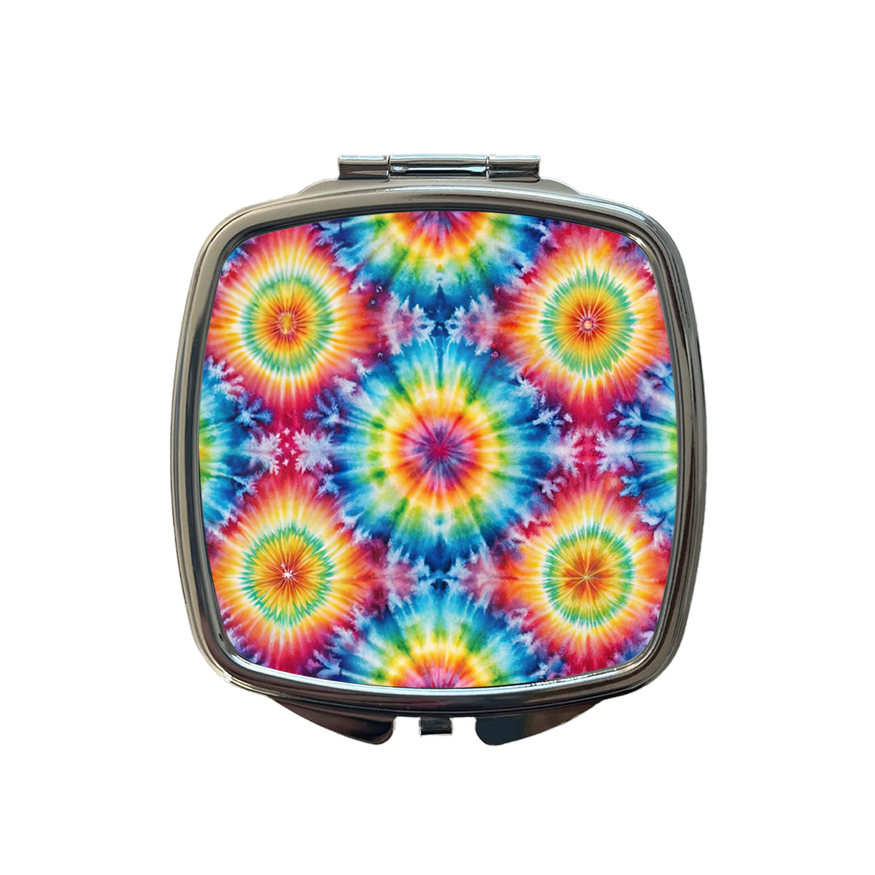 Tie Dye Pattern Fun Watercolor Small Travel Purse Handbag Pocket Makeup Compact Mirror