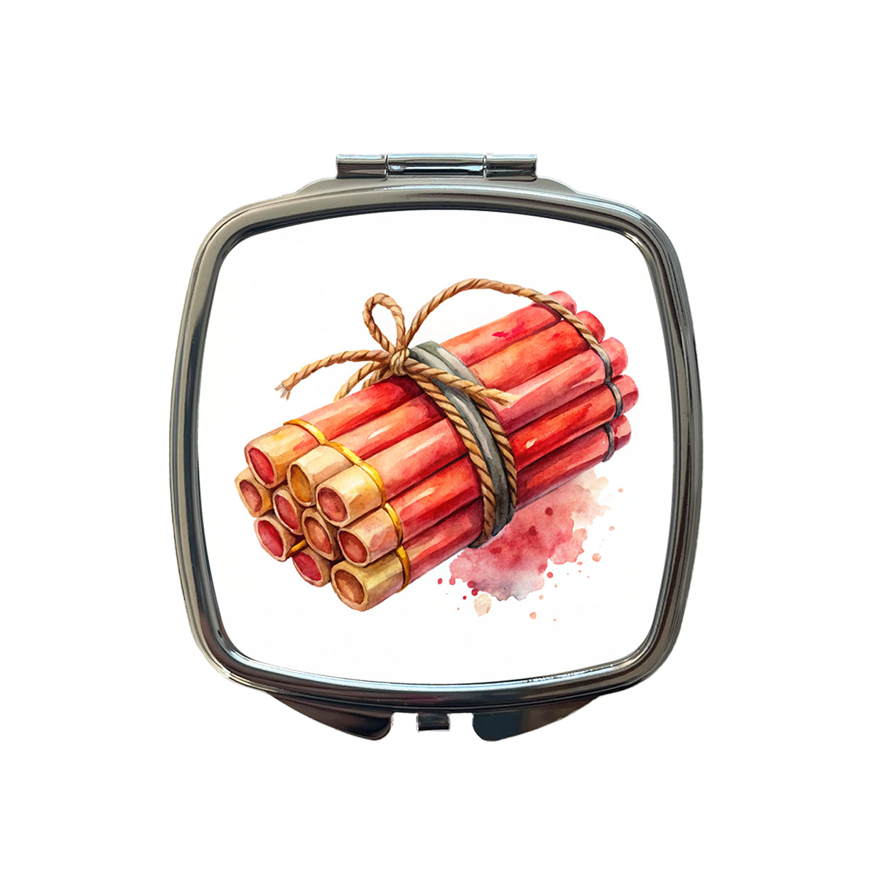 Bundle Of Sticks Of Dynamite Watercolor Small Travel Purse Handbag Pocket Makeup Compact Mirror