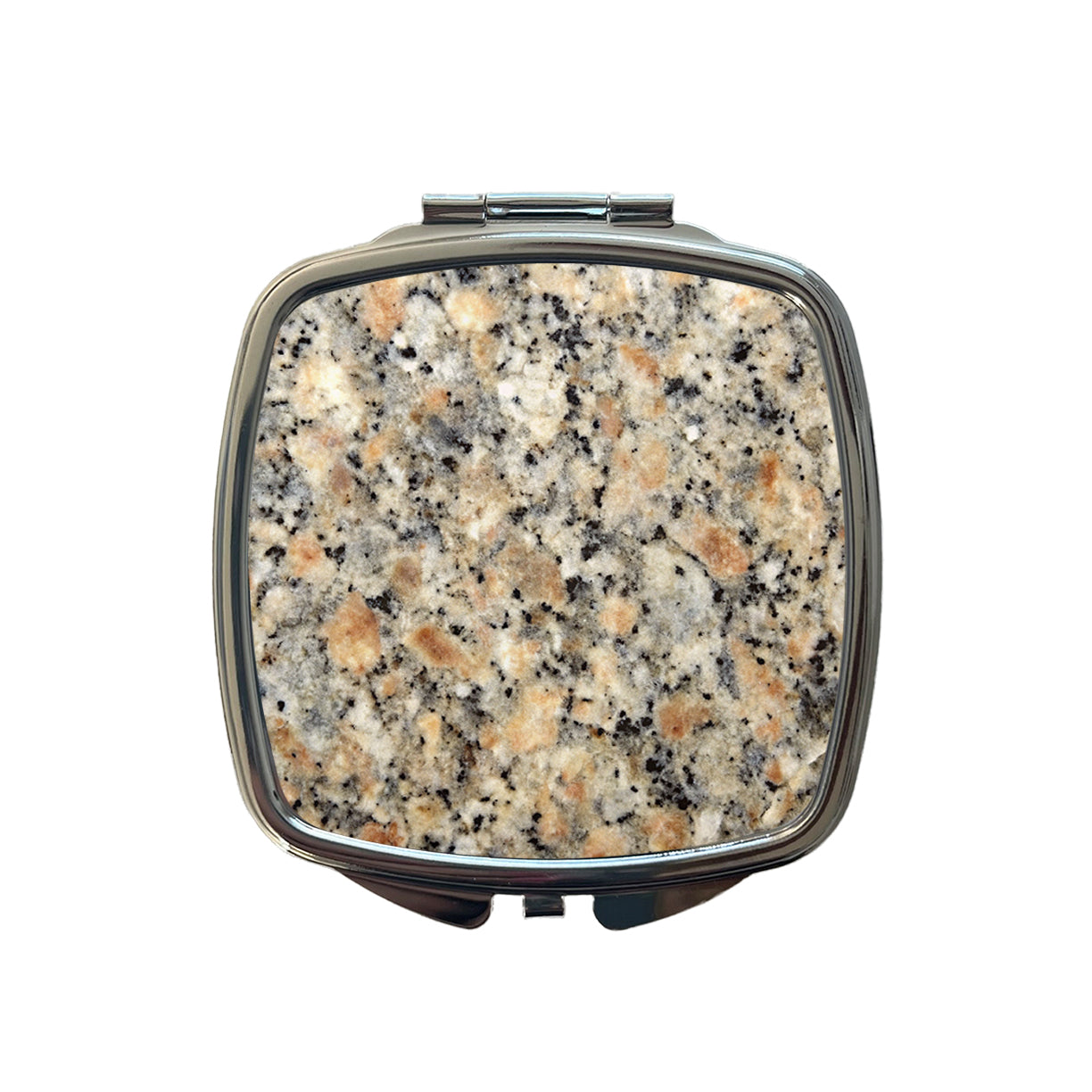 Sleek Faux Granite Small Travel Purse Handbag Pocket Makeup Compact Mirror