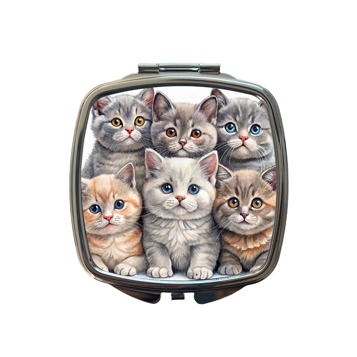 Sweet British Shorthair Cats Small Travel Purse Handbag Pocket Makeup Compact Mirror