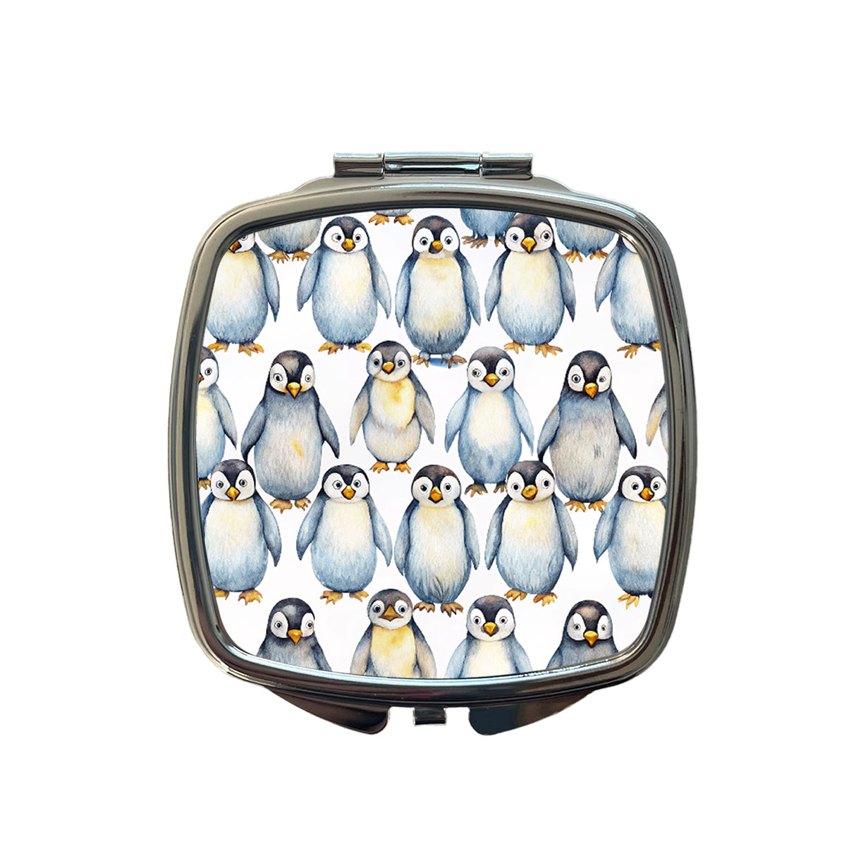 Sweet Emperor Penguins Small Travel Purse Handbag Pocket Makeup Compact Mirror