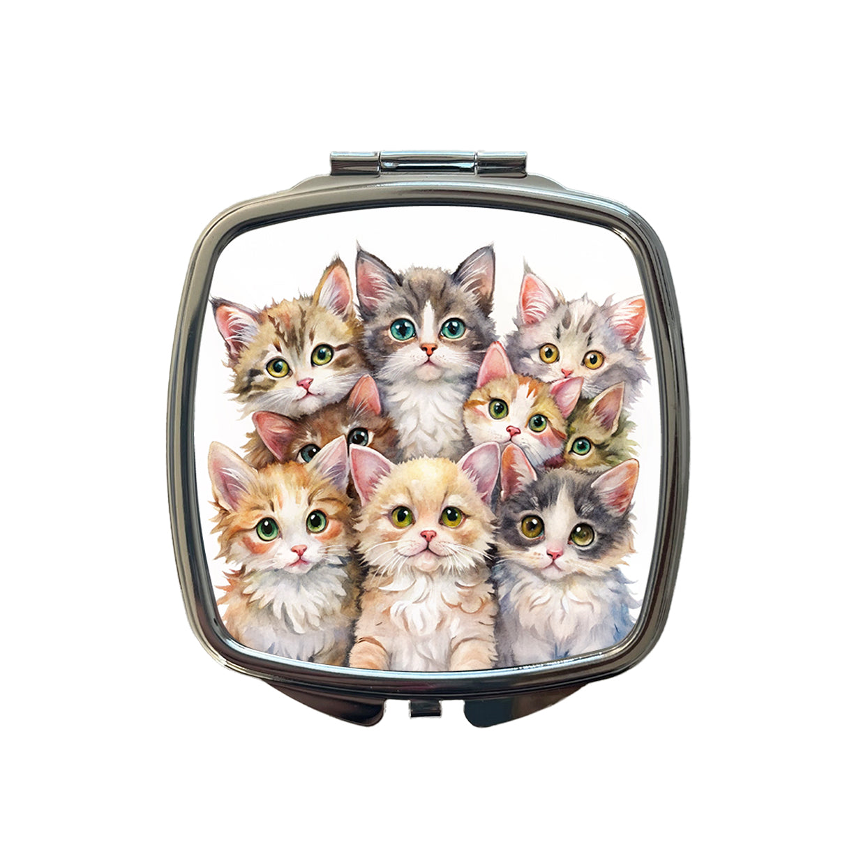 Sweet Laperm Cats Small Travel Purse Handbag Pocket Makeup Compact Mirror