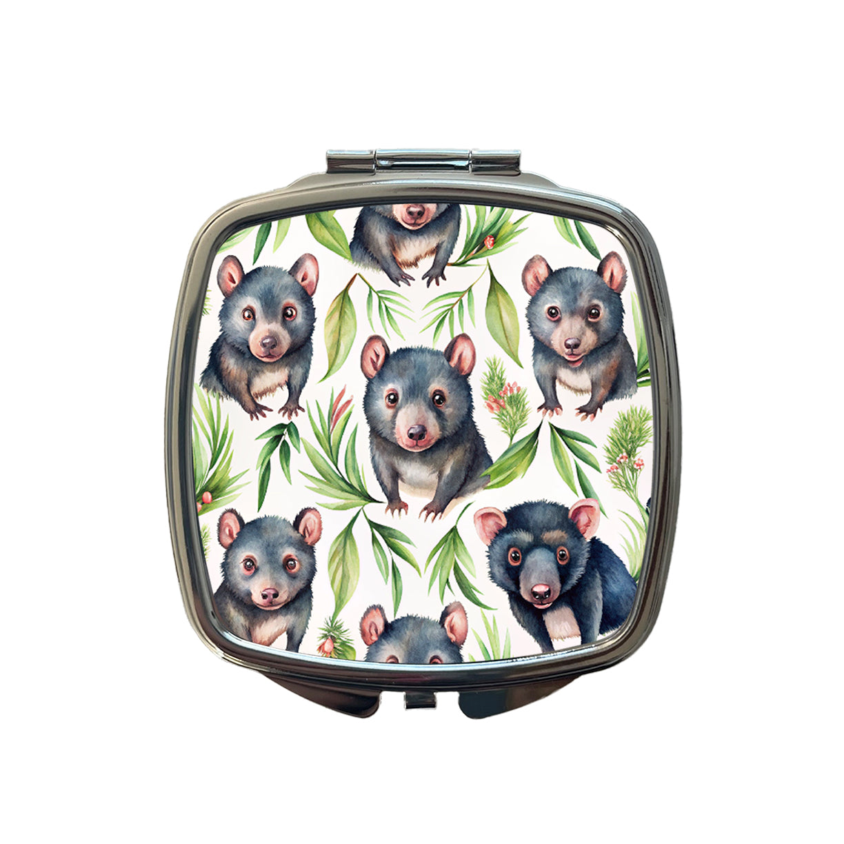 Sweet Tasmanian Devils Small Travel Purse Handbag Pocket Makeup Compact Mirror