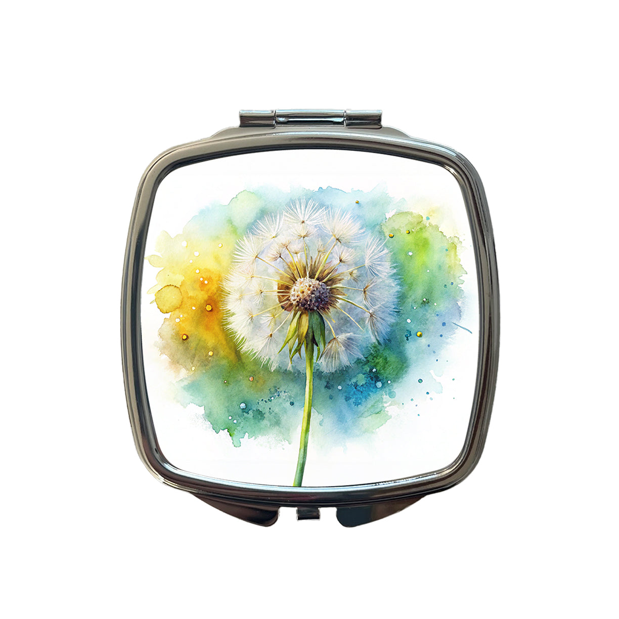 Dandelion Watercolor Small Travel Purse Handbag Pocket Makeup Compact Mirror