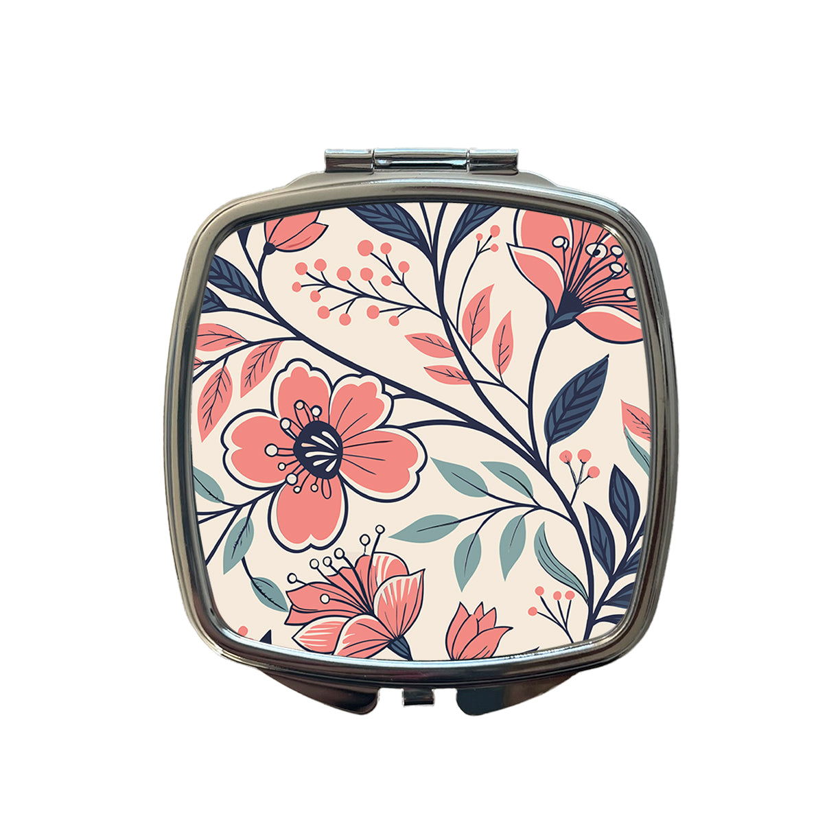 Beautiful Vine Flowers Small Travel Purse Handbag Pocket Makeup Compact Mirror