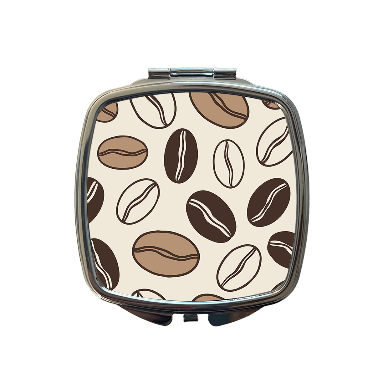 Coffee Beans Sketch Small Travel Purse Handbag Pocket Makeup Compact Mirror