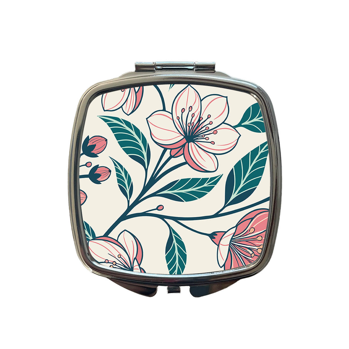 Lovely Flowers Twining Small Travel Purse Handbag Pocket Makeup Compact Mirror