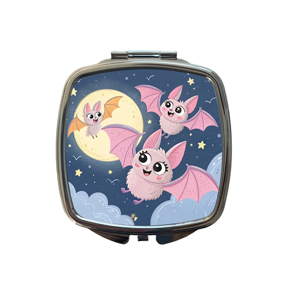 Kawaii Bats Small Travel Purse Handbag Pocket Makeup Compact Mirror