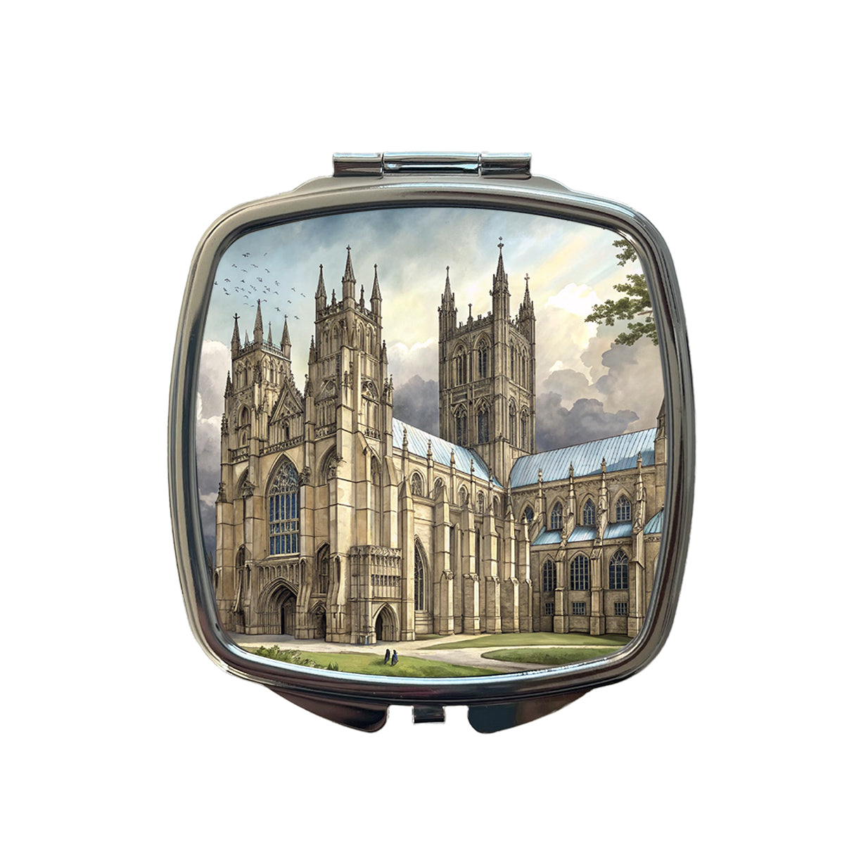 Canterbury Cathedral England Great Britain Small Travel Purse Handbag Pocket Makeup Compact Mirror