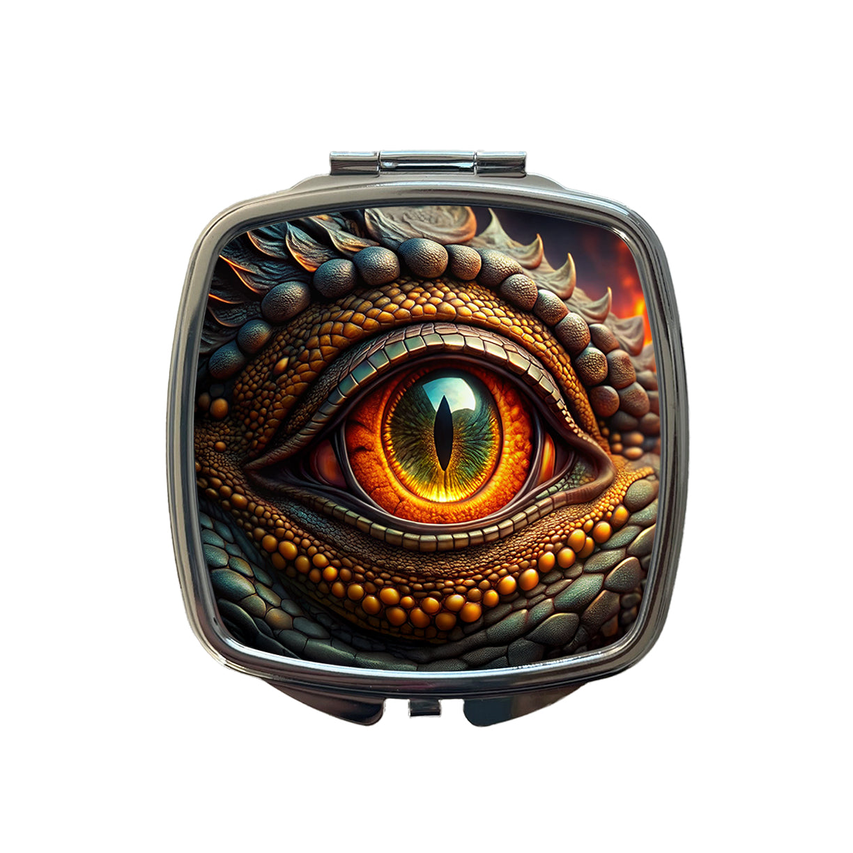 Close-Up Of a Dragon's Eye Fantasy Small Travel Purse Handbag Pocket Makeup Compact Mirror