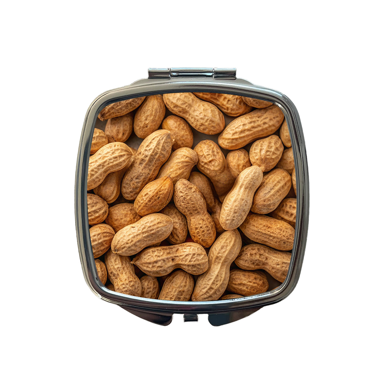Lots of Roasted Peanuts in Their Shells Small Travel Purse Handbag Pocket Makeup Compact Mirror