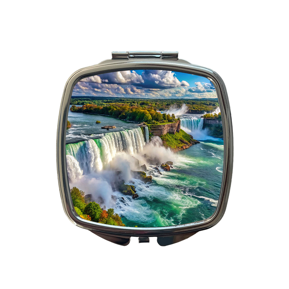 Niagara Falls New York Small Travel Purse Handbag Pocket Makeup Compact Mirror