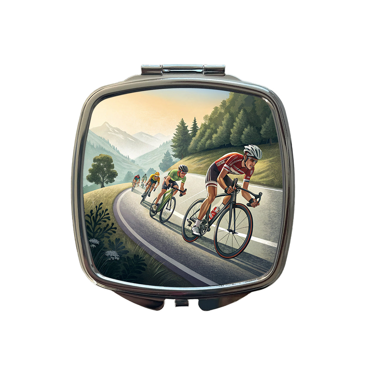 Road Bicycle Bike Racing Small Travel Purse Handbag Pocket Makeup Compact Mirror