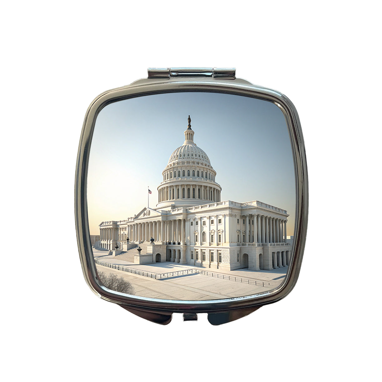 US Capitol Building Washington DC Small Travel Purse Handbag Pocket Makeup Compact Mirror