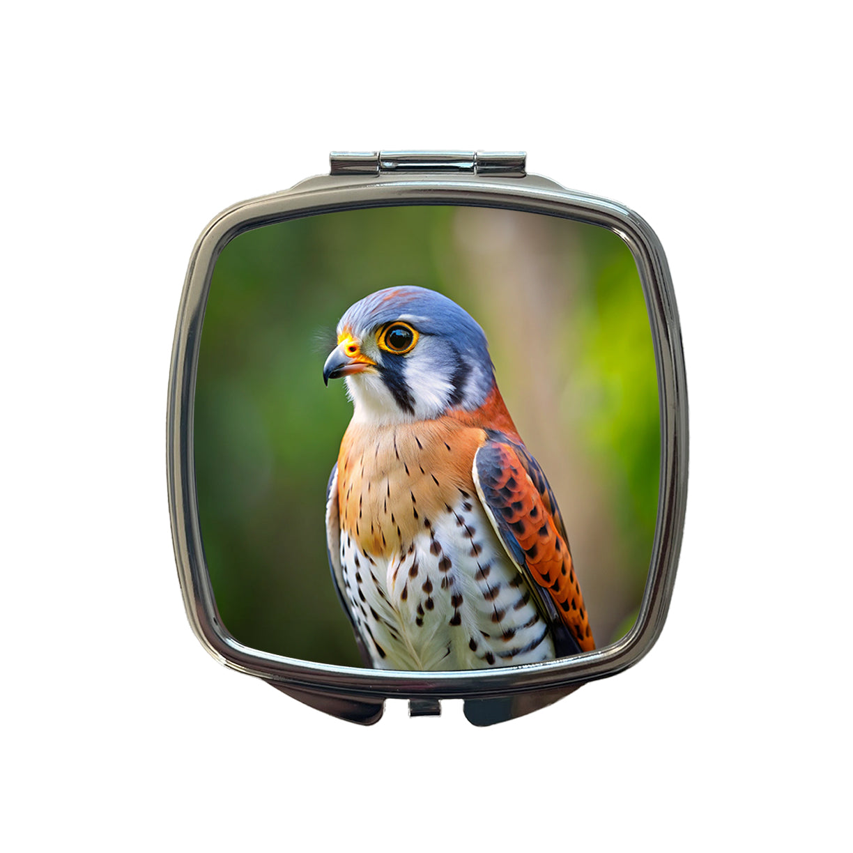 American Kestrel Raptor Bird Of Prey Small Travel Purse Handbag Pocket Makeup Compact Mirror