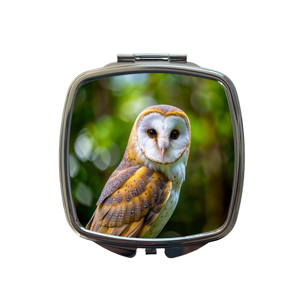 Barn Owl Raptor Bird Of Prey Small Travel Purse Handbag Pocket Makeup Compact Mirror