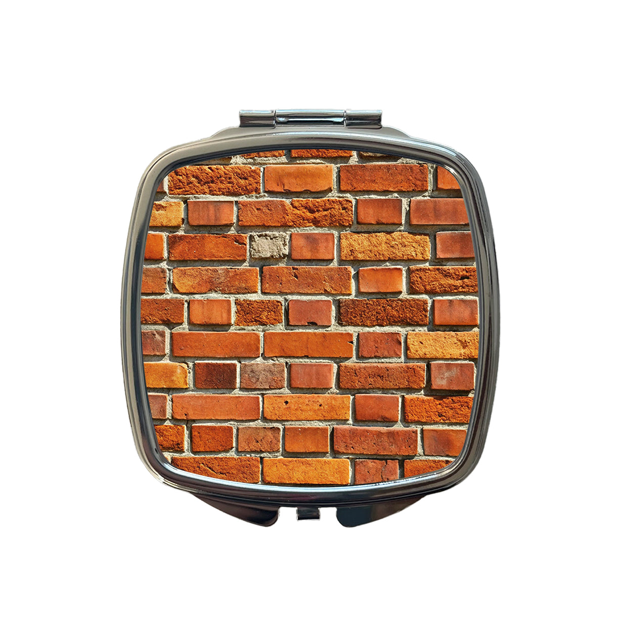 Brick Wall Pattern Small Travel Purse Handbag Pocket Makeup Compact Mirror