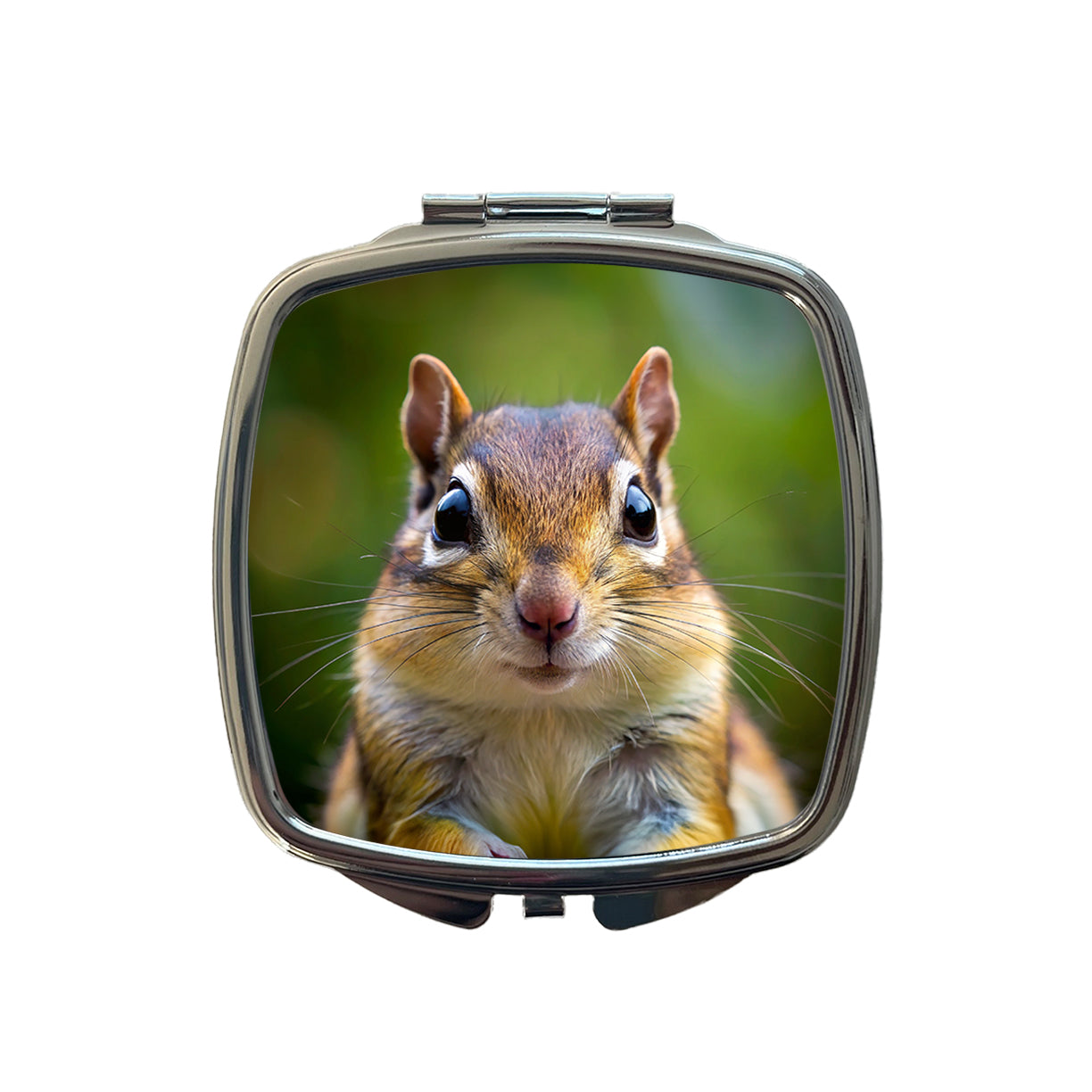 Chipmunk Face Small Travel Purse Handbag Pocket Makeup Compact Mirror