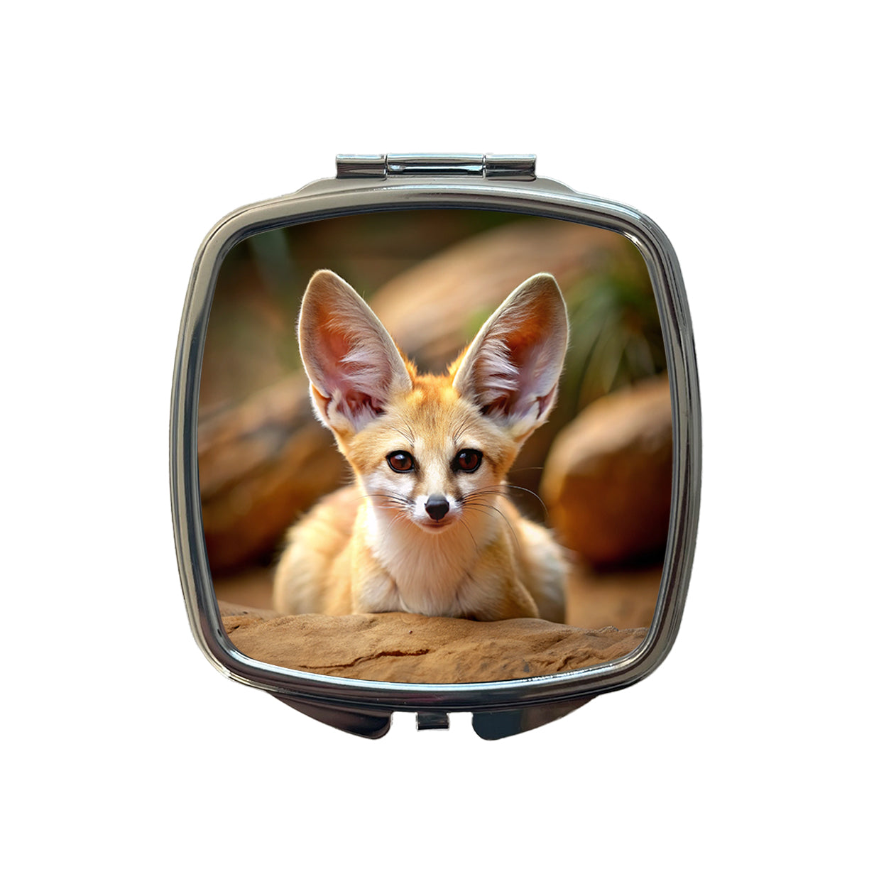 Fennec Fox Small Travel Purse Handbag Pocket Makeup Compact Mirror