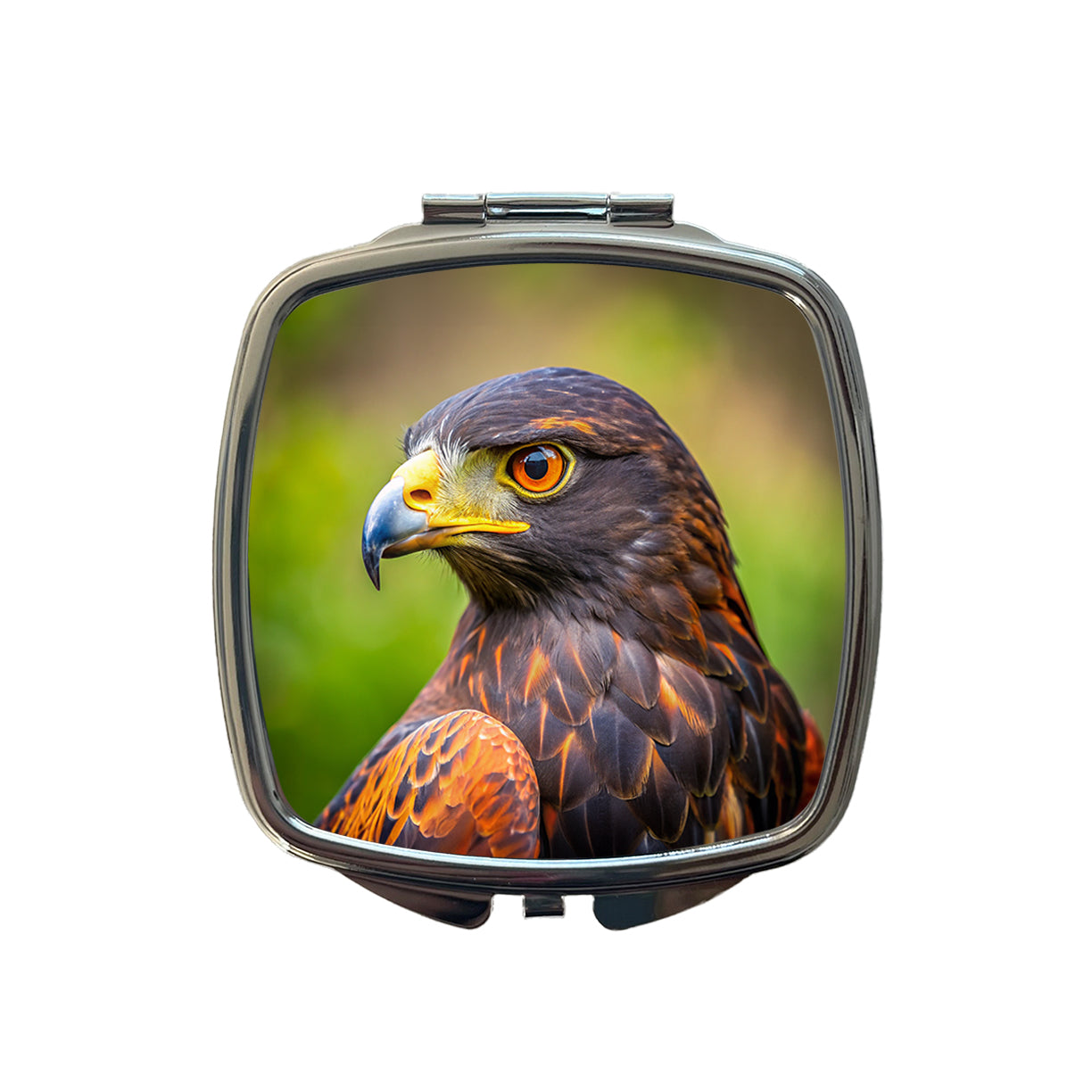 Harris's Hawk Raptor Bird Of Prey Small Travel Purse Handbag Pocket Makeup Compact Mirror