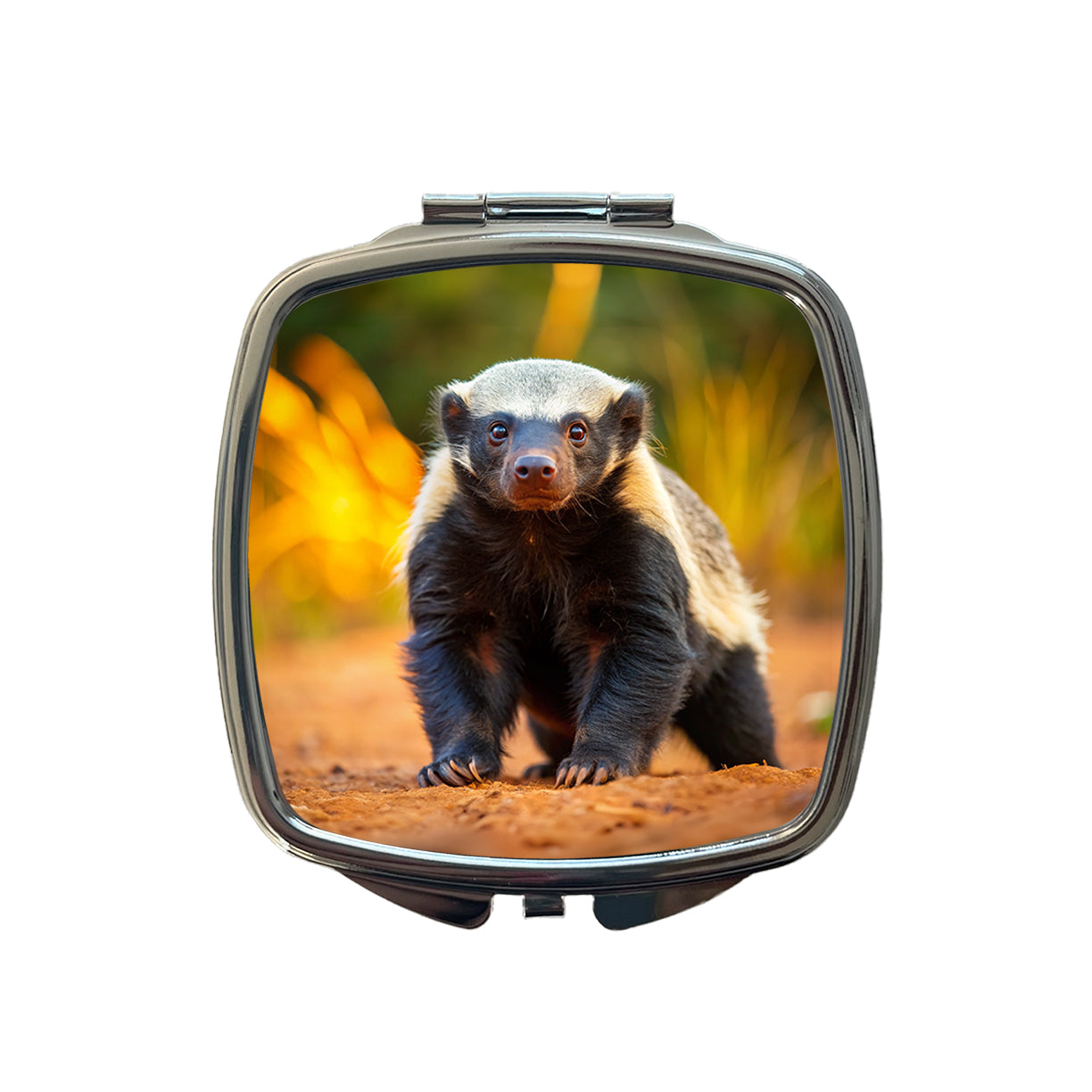 Honey Badger Small Travel Purse Handbag Pocket Makeup Compact Mirror