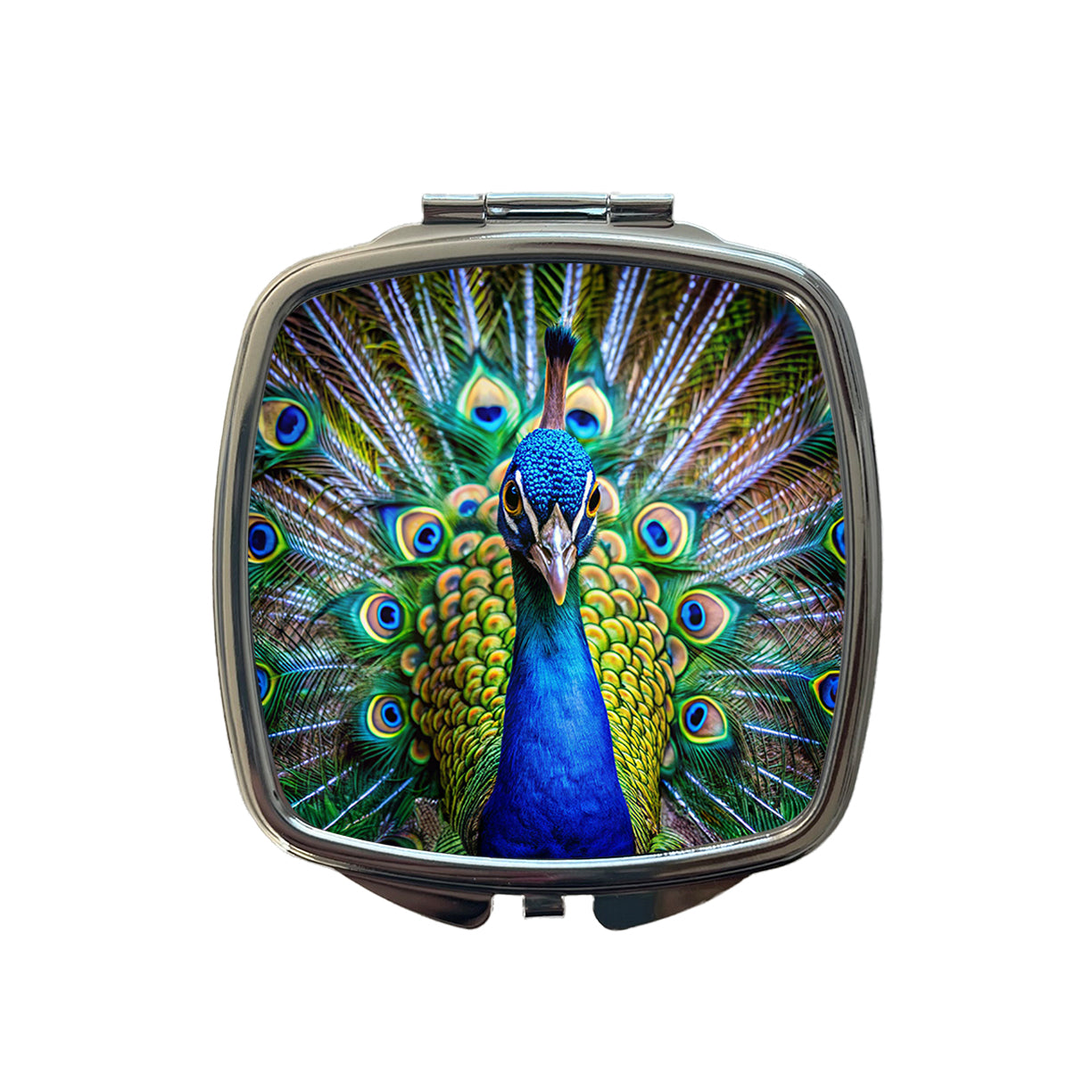Peacock Small Travel Purse Handbag Pocket Makeup Compact Mirror