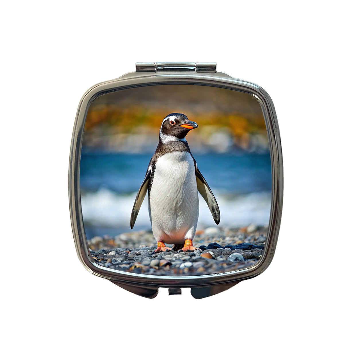 Penguin Small Travel Purse Handbag Pocket Makeup Compact Mirror