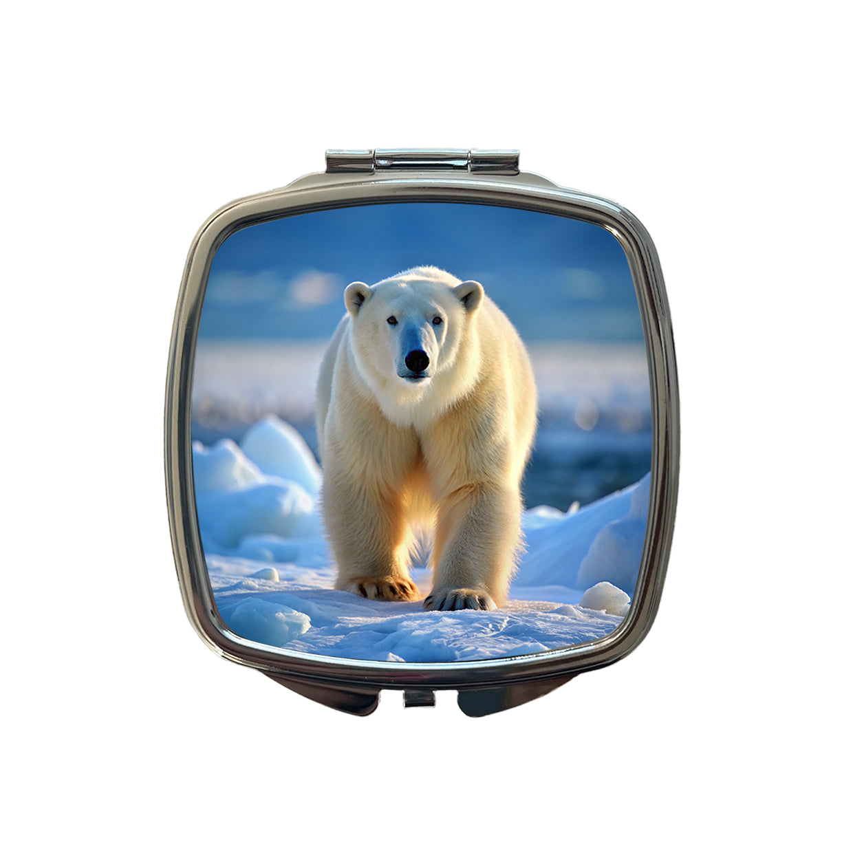 Polar Bear Small Travel Purse Handbag Pocket Makeup Compact Mirror