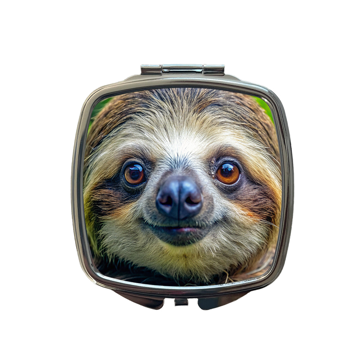 Sloth Face Small Travel Purse Handbag Pocket Makeup Compact Mirror