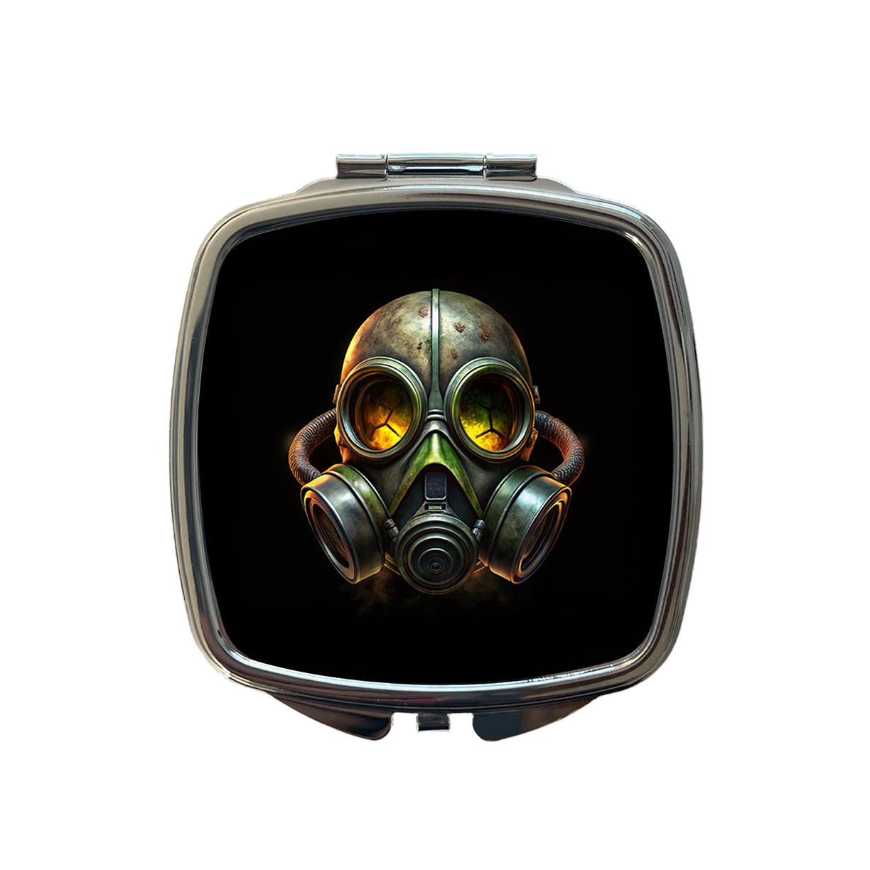 Zombie Outbreak Gas Mask Small Travel Purse Handbag Pocket Makeup Compact Mirror