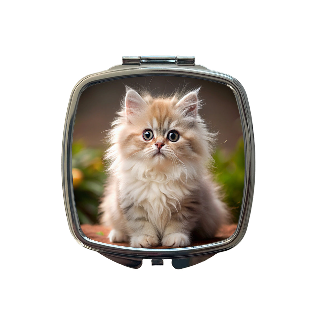 Persian Cat Kitten Photo Small Travel Purse Handbag Pocket Makeup Compact Mirror