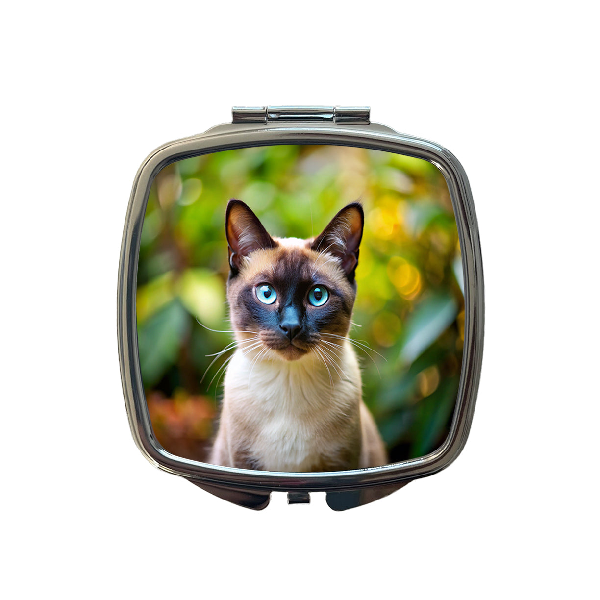 Siamese Cat Photo Small Travel Purse Handbag Pocket Makeup Compact Mirror