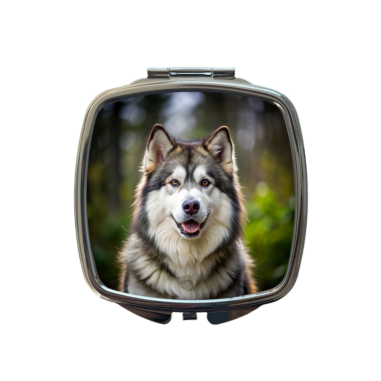 Alaskan Malamute Dog Photo Small Travel Purse Handbag Pocket Makeup Compact Mirror