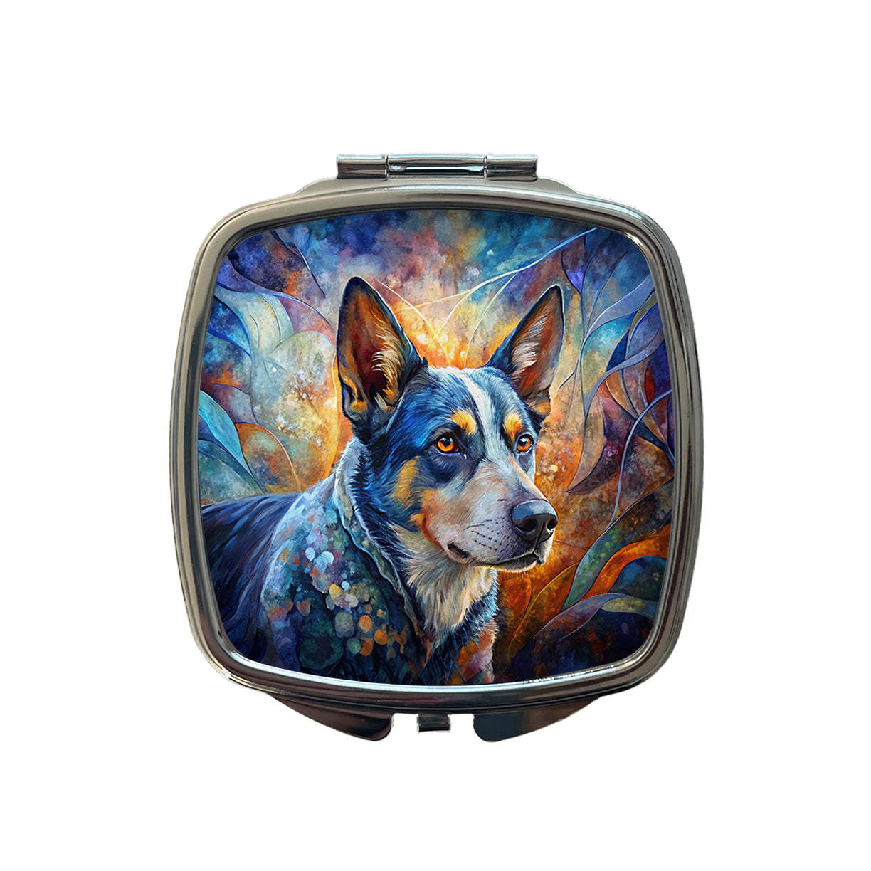 Australian Cattle Dog Abstract Art Small Travel Purse Handbag Pocket Makeup Compact Mirror