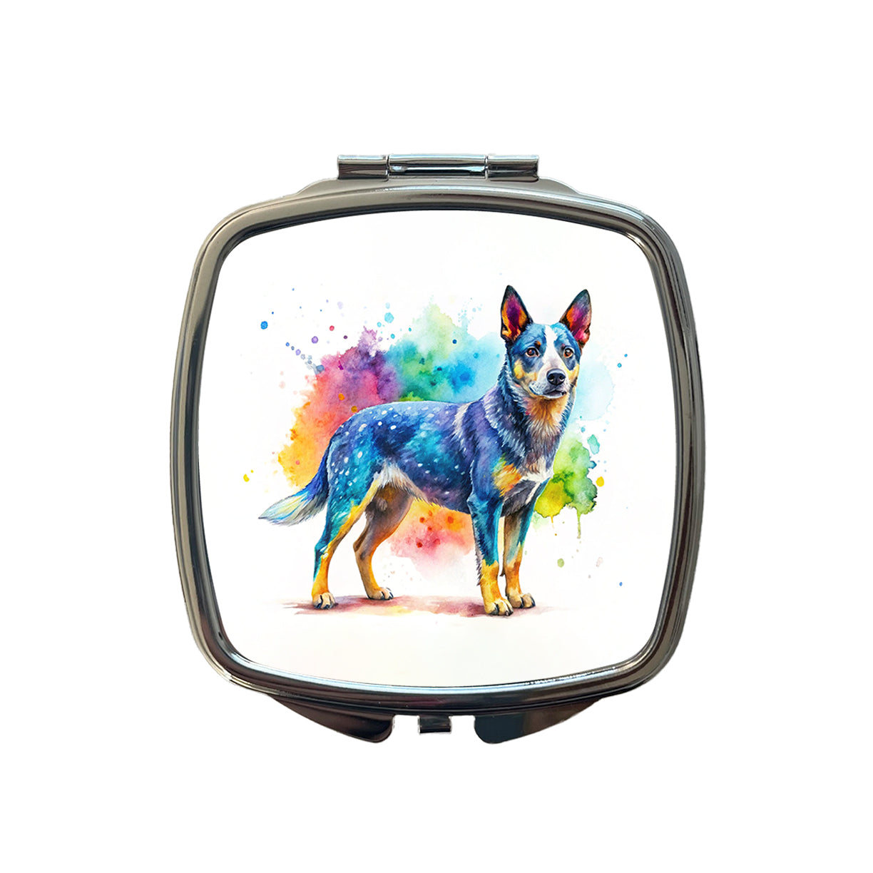 Australian Cattle Dog Watercolor Style Small Travel Purse Handbag Pocket Makeup Compact Mirror