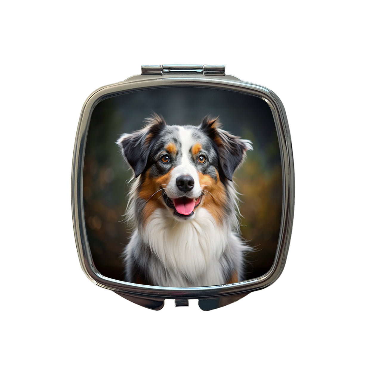 Australian Shepherd Dog Photo Small Travel Purse Handbag Pocket Makeup Compact Mirror