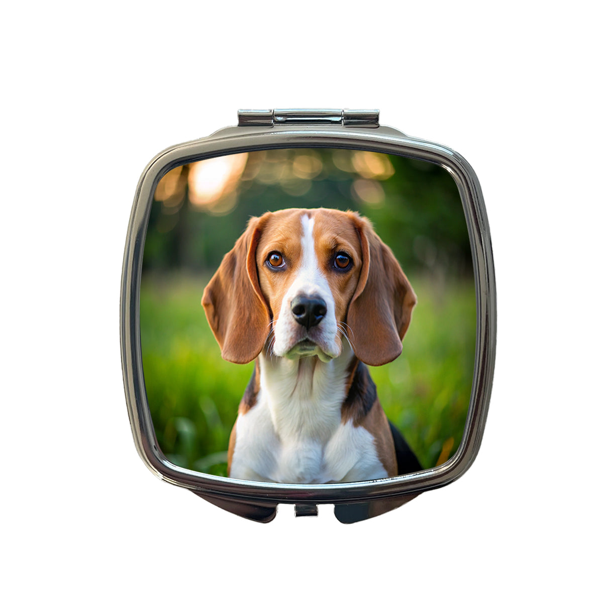 Beagle Dog Photo Small Travel Purse Handbag Pocket Makeup Compact Mirror