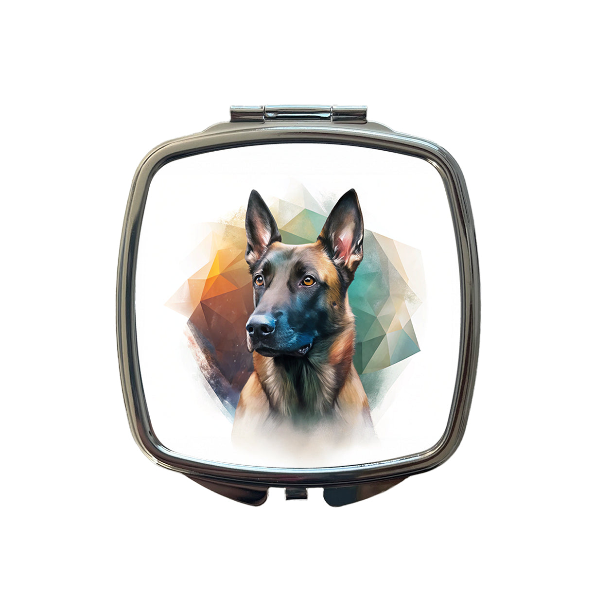 Belgian Malinois Dog Contemporary Art Small Travel Purse Handbag Pocket Makeup Compact Mirror