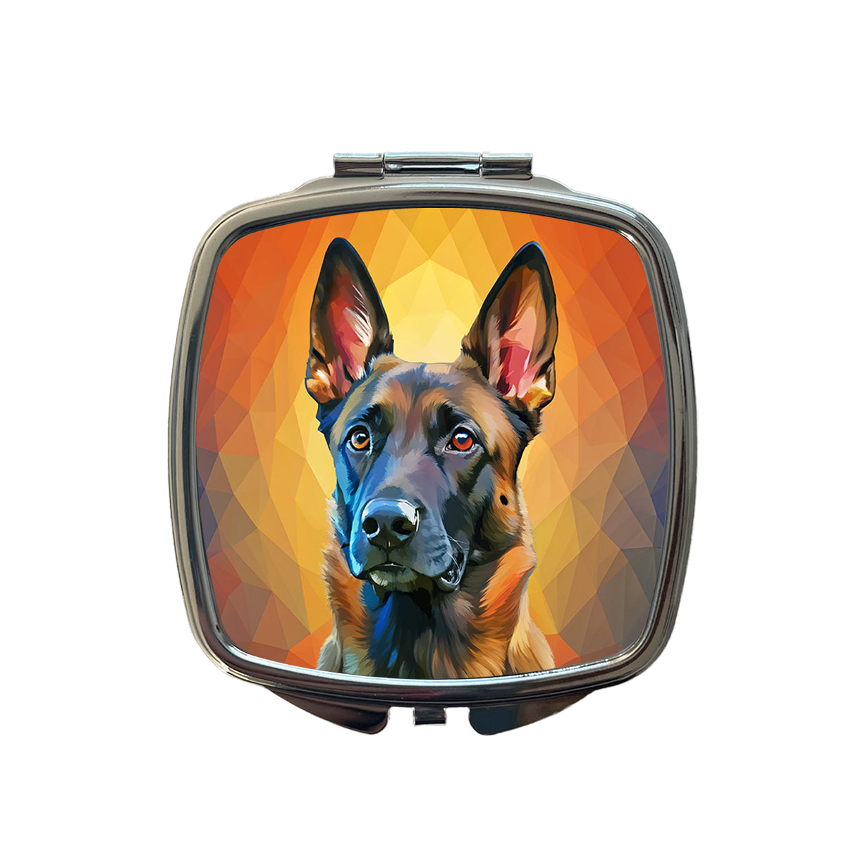Belgian Malinois Dog Pop Art Small Travel Purse Handbag Pocket Makeup Compact Mirror