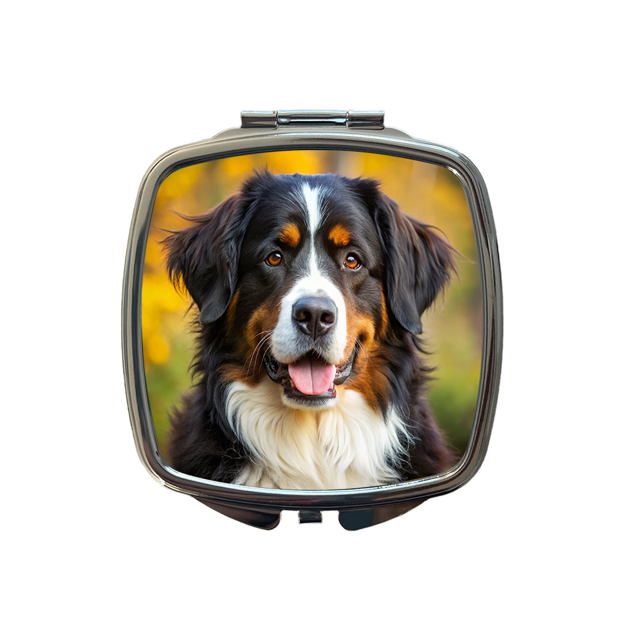 Bernese Mountain Dog Photo Small Travel Purse Handbag Pocket Makeup Compact Mirror
