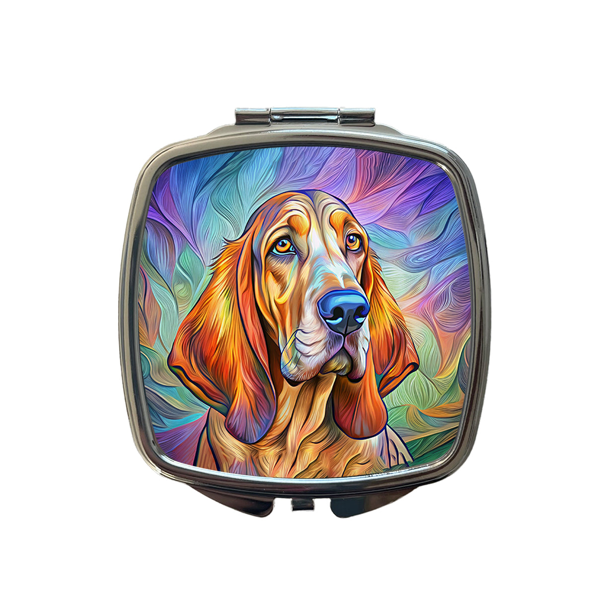 Bloodhound Dog Pop Art Small Travel Purse Handbag Pocket Makeup Compact Mirror