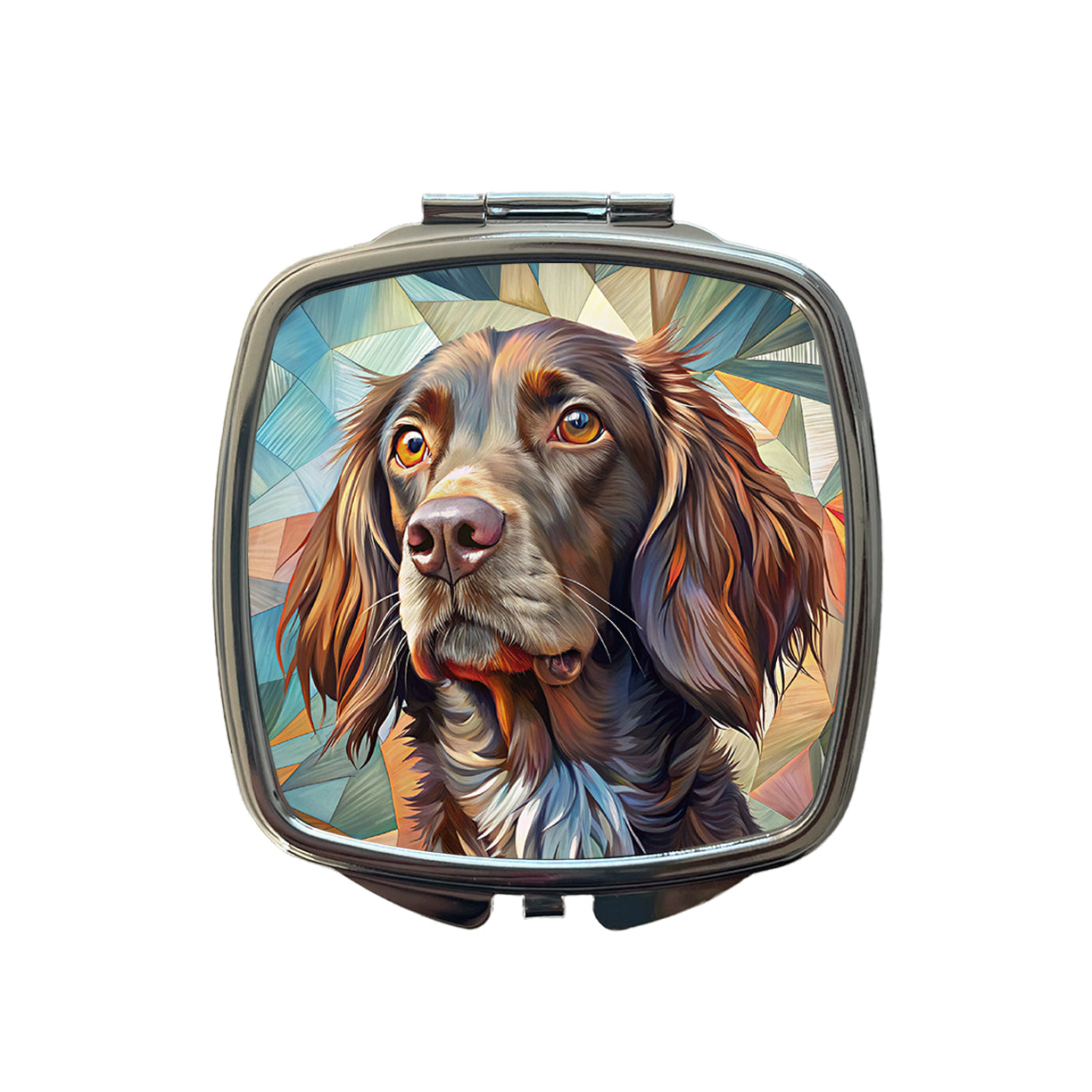 Boykin Spaniel Dog Contemporary Art Small Travel Purse Handbag Pocket Makeup Compact Mirror