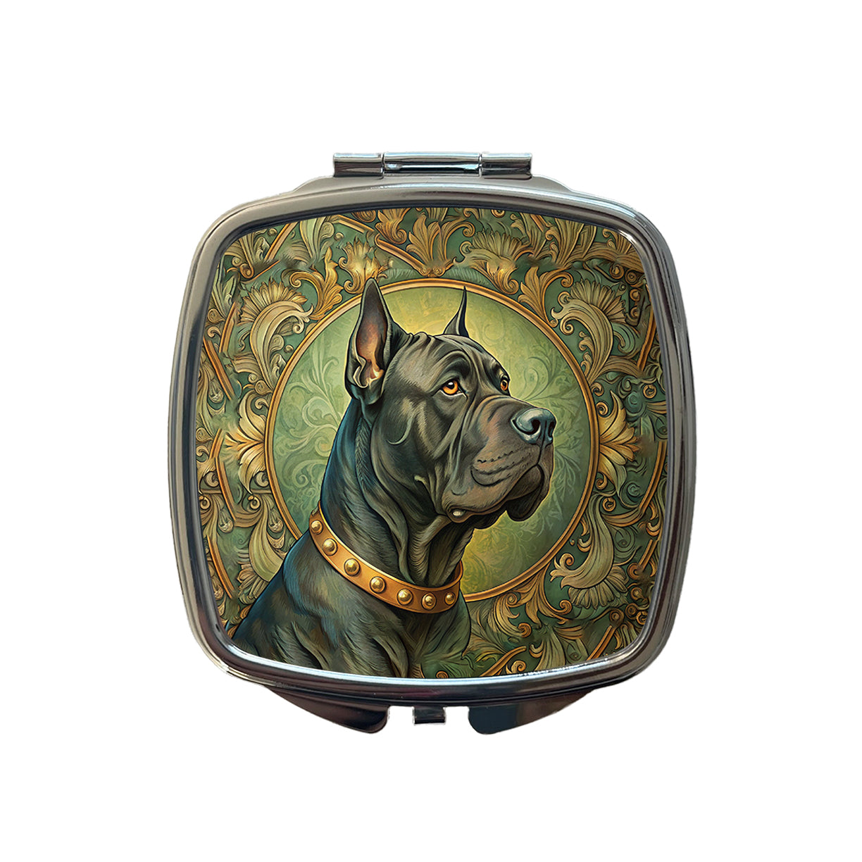 Cane Corso Dog Art Nouveau Small Travel Purse Handbag Pocket Makeup Compact Mirror