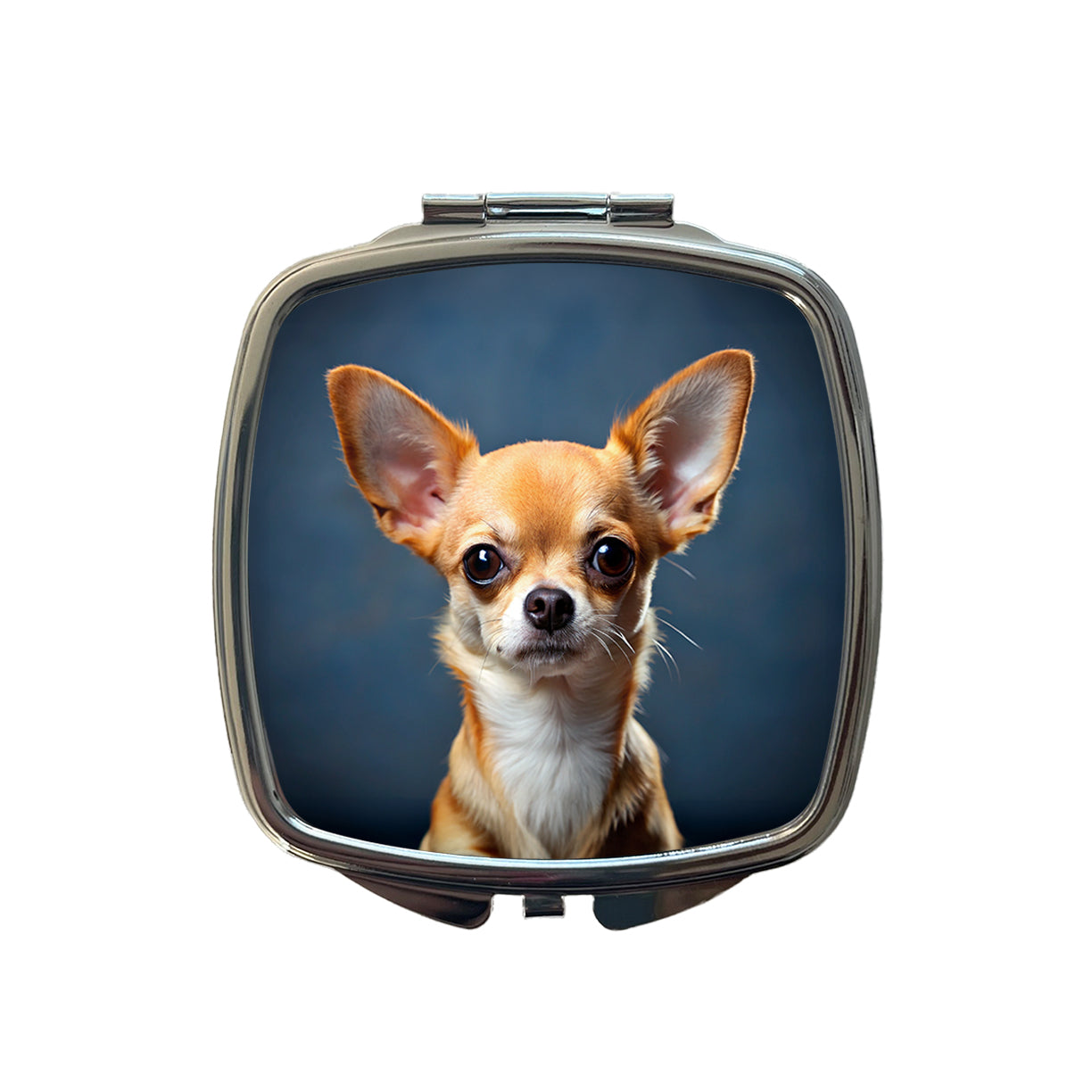 Chihuahua Dog Photo Small Travel Purse Handbag Pocket Makeup Compact Mirror