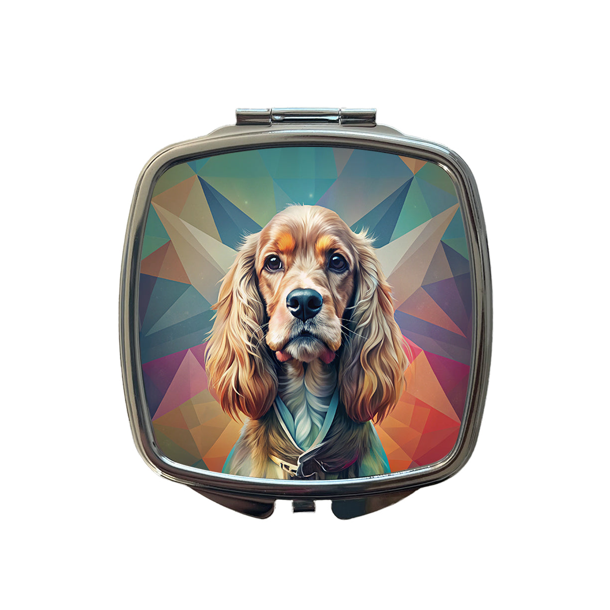 Cocker Spaniel Dog Contemporary Art Small Travel Purse Handbag Pocket Makeup Compact Mirror