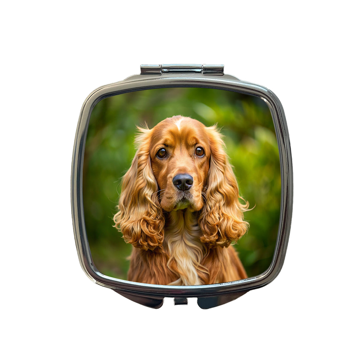 Cocker Spaniel Dog Photo Small Travel Purse Handbag Pocket Makeup Compact Mirror