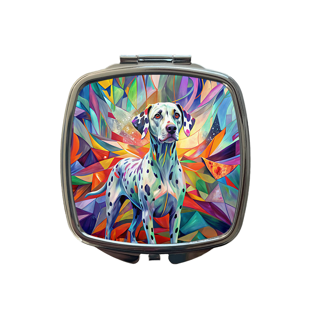 Dalmatian Dog Abstract Art Small Travel Purse Handbag Pocket Makeup Compact Mirror