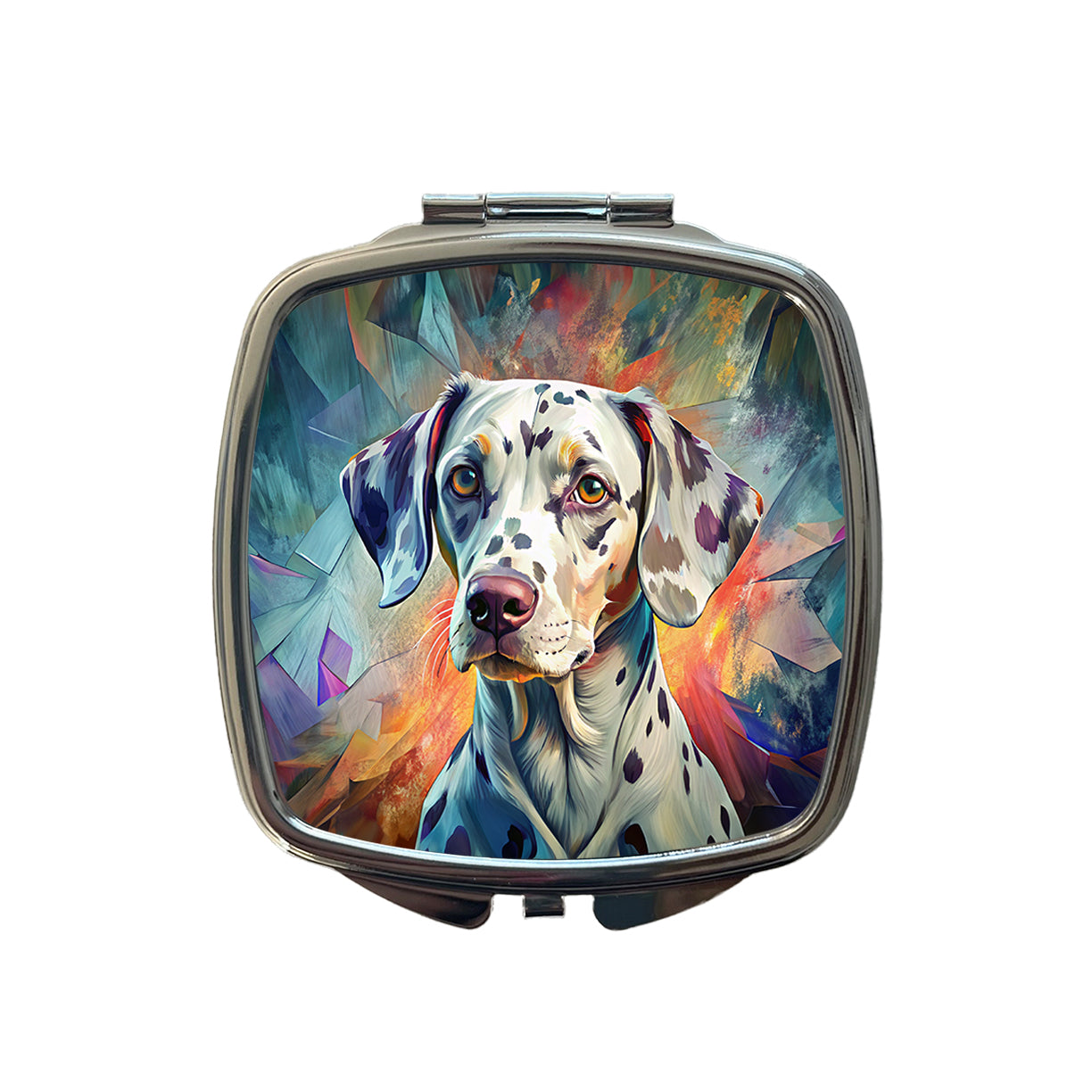 Dalmatian Dog Contemporary Art Small Travel Purse Handbag Pocket Makeup Compact Mirror