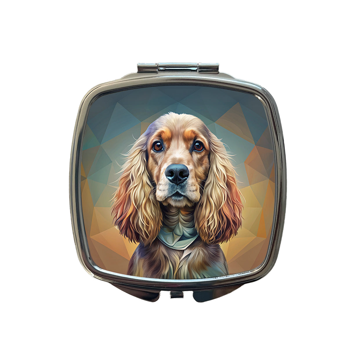 English Cocker Spaniel Dog Contemporary Art Small Travel Purse Handbag Pocket Makeup Compact Mirror